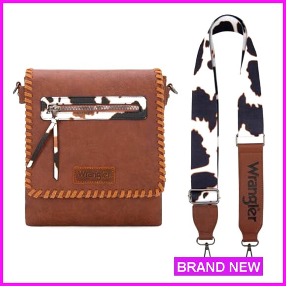 Vintage Woven Crossbody Bag Hobo Purse Adjustable Strap Multiple Pockets - Picture 4 of 7